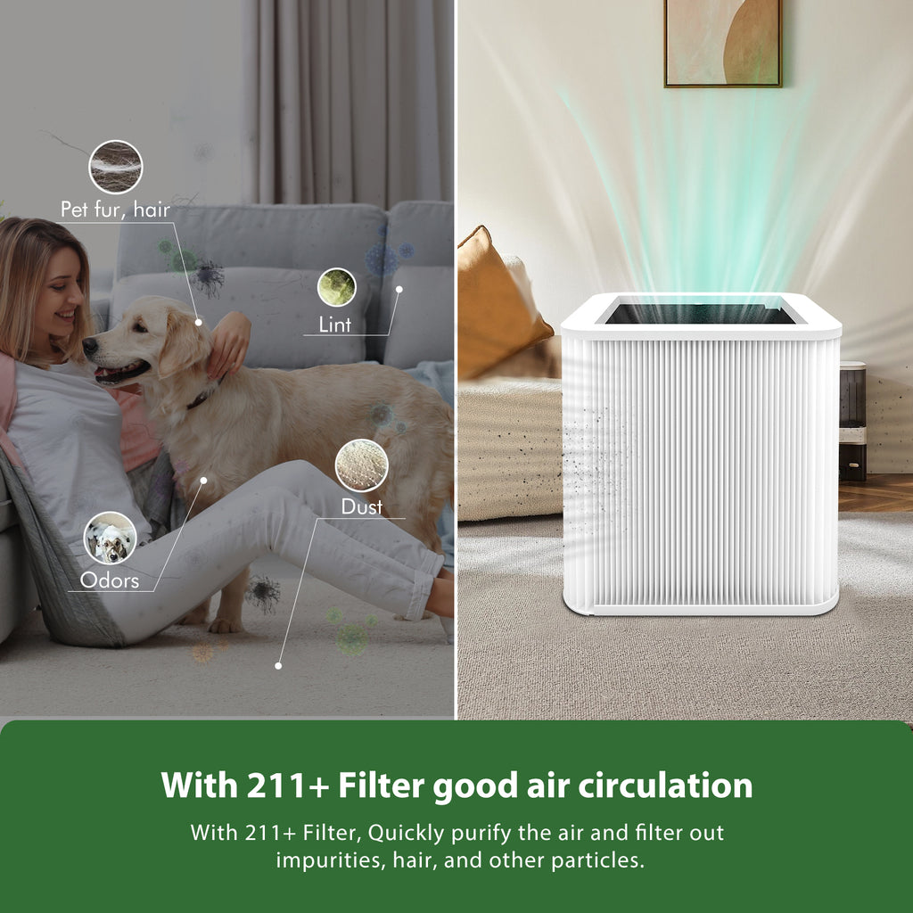 211+ Filter Replacement Compatible with 211+ Air Purifier, 2-in-1 H13 HEPA Filter and Activated Carbon Filters,2 Pack