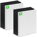 FFAC 2+8 Pack 115115 Replacement Filter for Winix Air Purifier C535, 5300, C5300-2, 6300-2, P300, 2 HEPA & 8 Pre-Filters