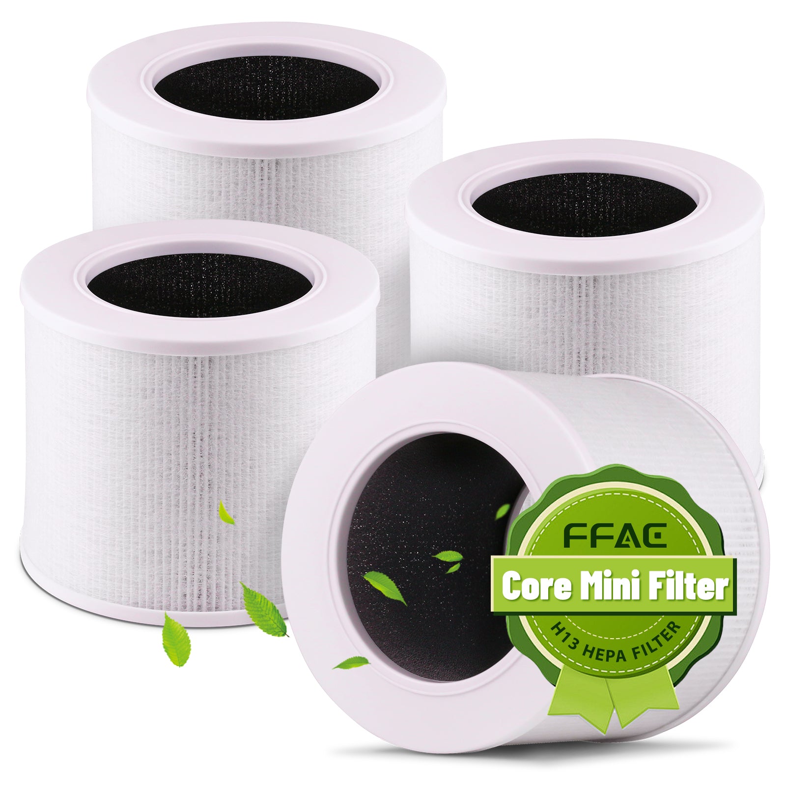 Core Mini Replacement Filters for LEVOIT Air Purifiers，3-in-1 Ture HEPA H13 filter，4 Pack