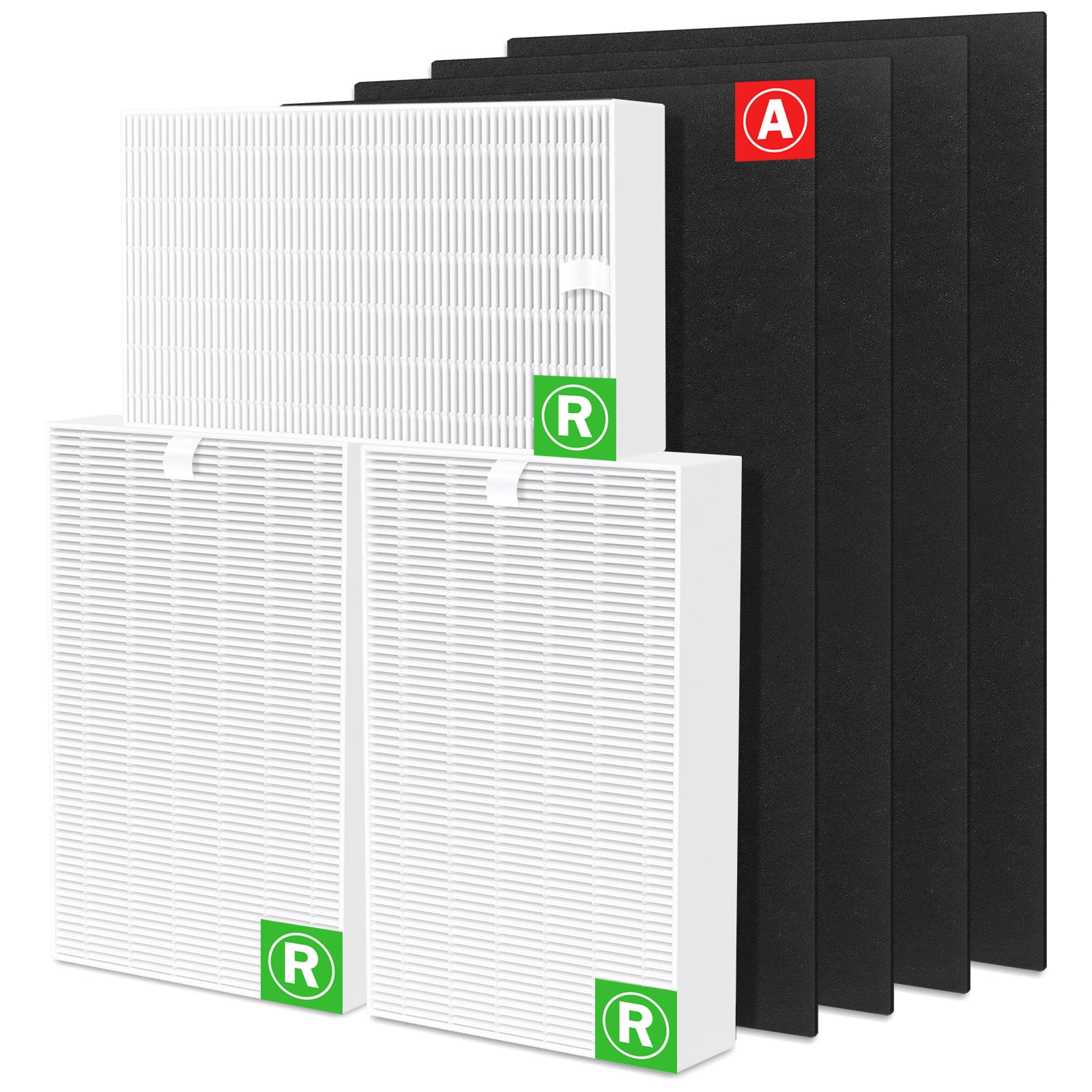 FFAC HPA300 Air Purifier Replacement Filters 3 HEPA R + 4 Carbon A for Honeywell HPA300 Series (HPA300, HPA304, HPA8350, HPA300VP, HPA3300b, HPA5300)