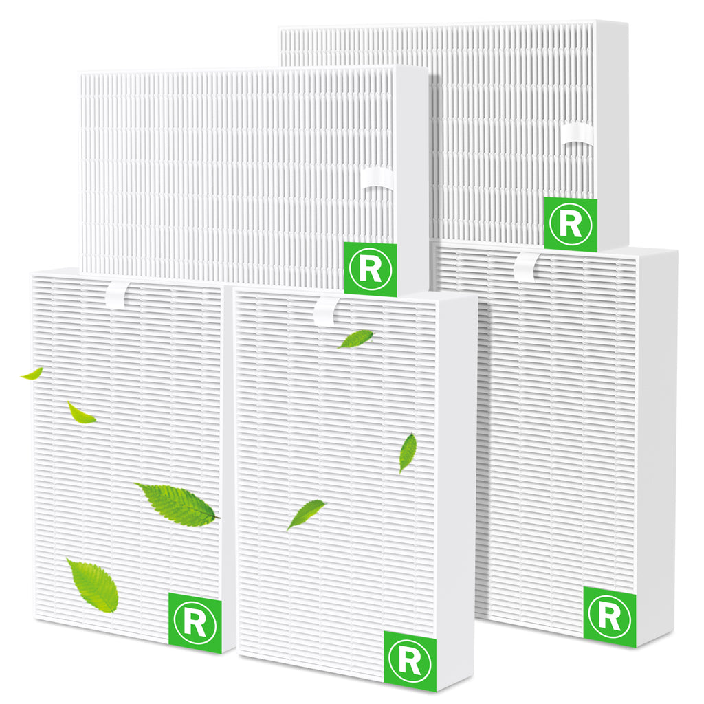 FFAC 6 Pack HPA300 Replacement Filters for Honeywell HPA300, HPA200, HPA100 and 5000 Series air purifier, Clear Smoke HEPA Filter