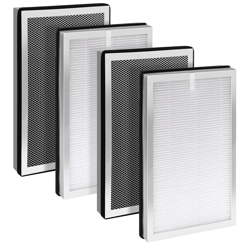 FFAC 4 Pack MA-25 Replacements Filter for MA-25 Air Purifier S1/W1/B1 Only, 3 in 1 HEPA H13 filter, Contains Activated Carbon Filter，HEPA Filter and Pre-Filter